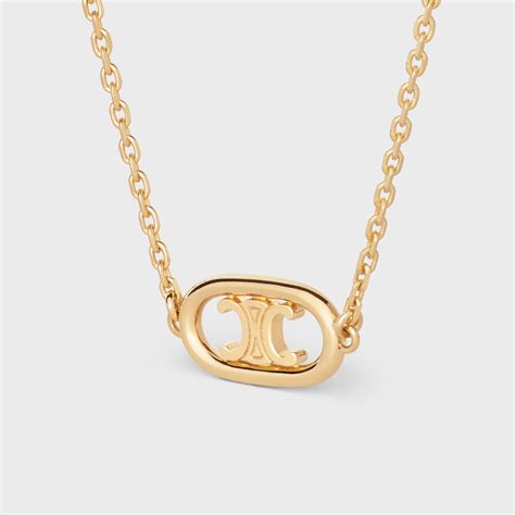 celine maillon triomphe necklace|CELINE Maillon Triomphe Necklace in Yellow Gold.